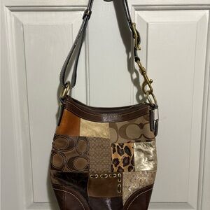 Coach Multicolor Patchwork Shoulder Bag